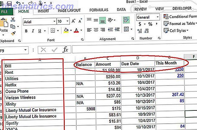 Lag et personlig budsjett på Excel i 4 enkle trinn Excel-budsjett1