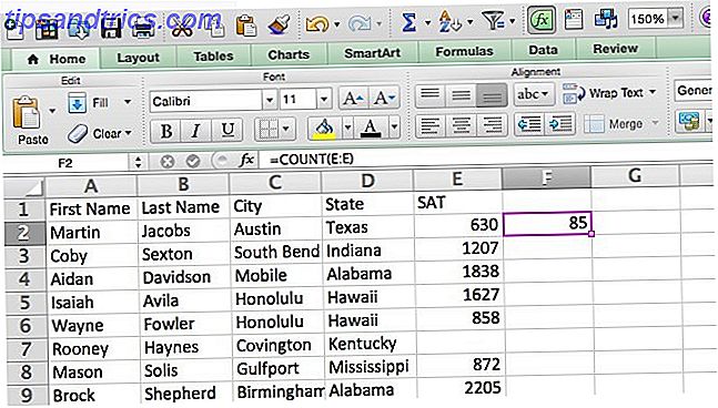 Il conteggio e l'aggiunta di formule possono apparire banali rispetto alle più avanzate formule di Excel.  Ma possono aiutarti a risparmiare un sacco di tempo quando devi raccogliere informazioni sui dati nel tuo foglio di calcolo.